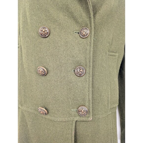 Guess Wool Blend Peacoat Jacket Women Size L Double Breasted Military Modern Y2K - Picture 10 of 16